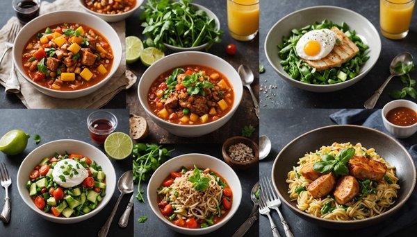 Recettes savoureuses avec ingrédients frais pour repas équilibrés